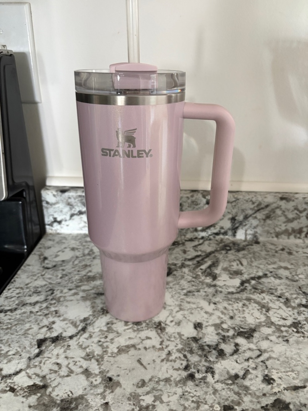 Stanley Light Pink Insulated Travel Mug with Handle